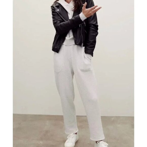 NWT Madewell MWL Airyterry Sweatpants Stitched-Pocket plus 1X Ivory - Picture 1 of 5